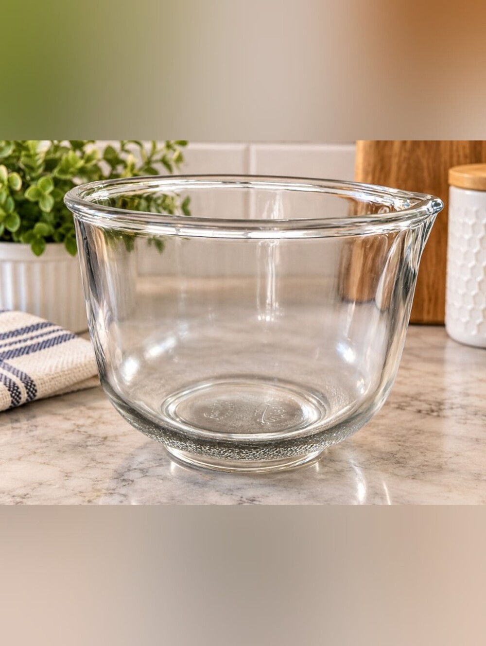 Vintage Fire-King for Sunbeam Mixmaster Clear Glass Replacement Bowl #20 USA